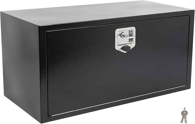 SCITOO 36" Iron Truck Bed Tool Box,Heavy Duty Crossover Storage for Most Full Size Pickups,Lockable Weatherproof Chest,Fits 36"WX18"DX18"H Truck Beds,Easy Access to Load and Unload