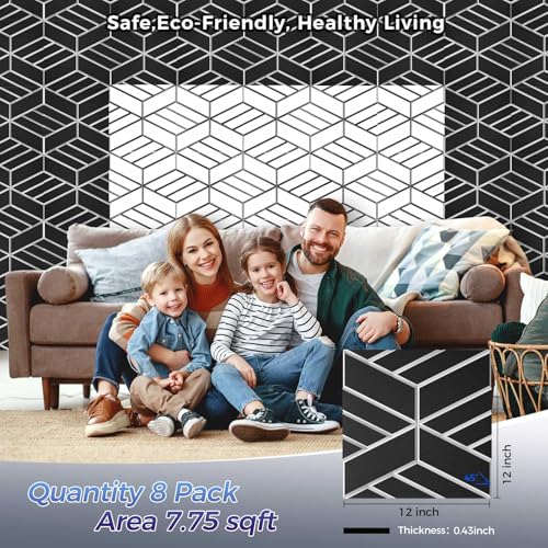 8 Pack 2 Layer Soundproof Wall Panels (8 Count)