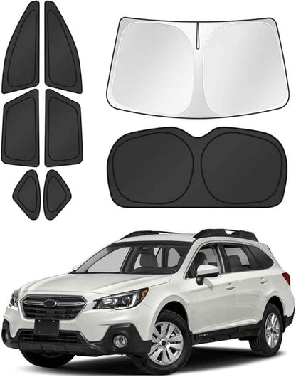 Window Shades for 2015-2019 Subaru Outback Accessories Windshield Sun Shade Side Rear Window Covers Sunshade Sun Visor Shield Privacy Protection for Camping Keep Vehicle Cool Black 8PCS