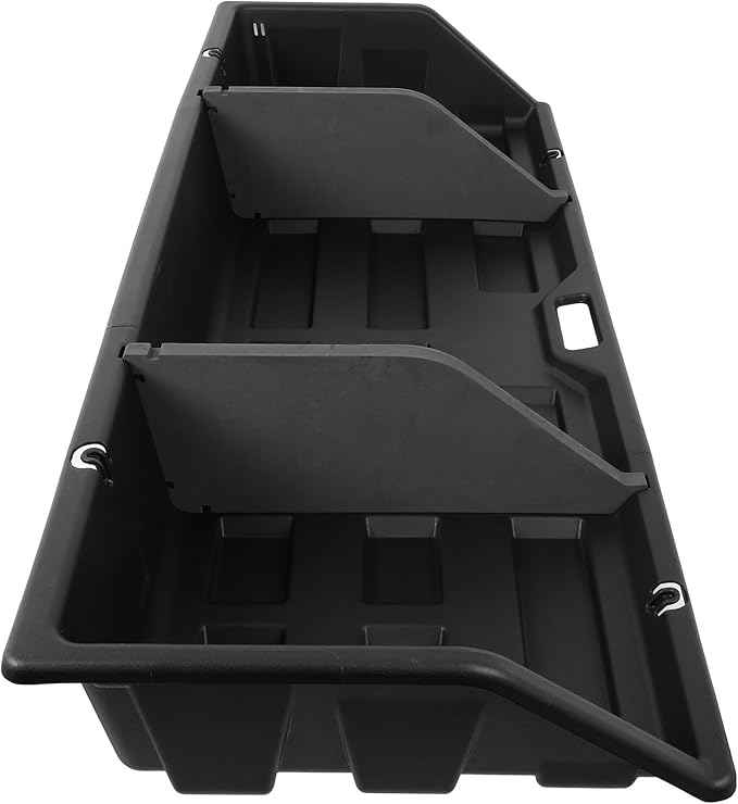 SCITOO 48" PP|Plastic Truck Bed Tool Box,Heavy Duty Crossover Storage for Most Full Size Pickups,Lockable Weatherproof Chest,Fits 48"WX10"DX10"H Truck Beds,Easy Access to Load and Unload