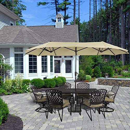 13ft Double Sided Twin Outdoor Patio Umbrella Market Umbrella