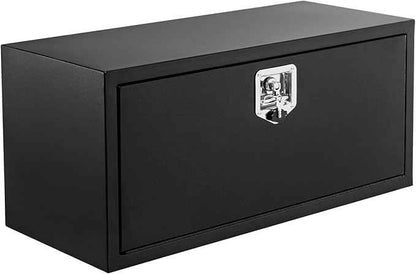 Garvee Black Steel Truck Bed Tool Box, Trailer Tongue Box, Truck Storage Organizer Tool Chest For Truck Bed, RV, Trailer (24 in * 18 in - Black)