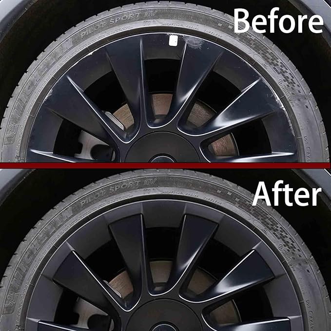 for Tesla Model Y 20 Inch Wheel Rim Protector Hubcaps Induction Wheels Rim Cover Tire Trim Rings Matte Black 4Pcs Model Y Accessories