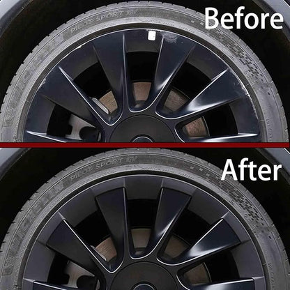 for Tesla Model Y 20 Inch Wheel Rim Protector Hubcaps Induction Wheels Rim Cover Tire Trim Rings Matte Black 4Pcs Model Y Accessories