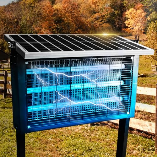 Heavy Duty Big Solar Bug Zapper Outdoor for 8000 sq.ft with 30W Solar Panel