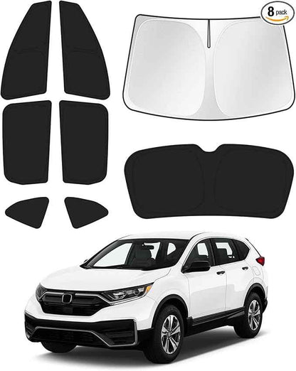 Window Shades for Honda CRV 2017-2022 CR-V Accessories Windshield Sun Shade Side Rear Window Cover Sunshade Sun Visor Shield Privacy Protection for Camping Keep Vehicle Cool Black 8PCS