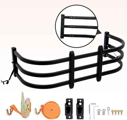 Truck Bed Extender, Bilateral Retractable Tailgate Extender, Aluminum Adjustable Size 52"-62.6"L x 23"-26.7"W x 18"H, Fits Chevy Silverado & GMC Sierra, Ford F-Series, Dodge Ram, Tundra, Nissan Titan
