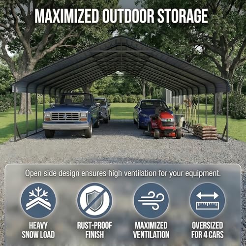 20x30 ft Metal Carport & Portable Garage