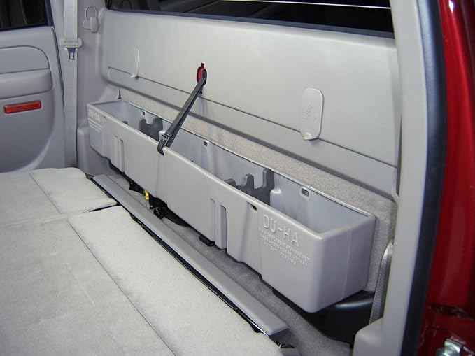 DU-HA Behind-the-Seat Storage Fits 04-07 Chevrolet/GMC Silverado/Sierra Light Duty Crew Cab, Black, Part #10023