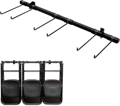 StoreYourBoard Chair Storage Rack Triple – Heavy Duty Folding Chair Rack for Home & Garage Organization, Holds 300 lbs, Chair Hangers for Folding, Patio, Beach & Camping Chairs