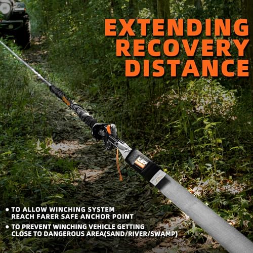 Winch Extension Strap 2in x 65.6ft Min Break Strength 11000Lbs