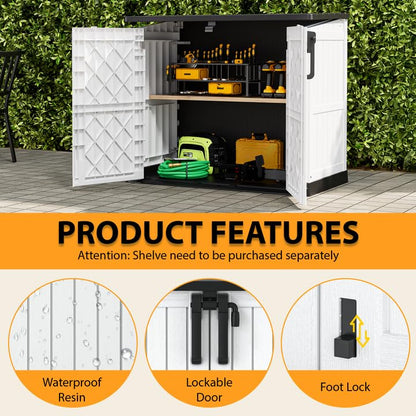 Outdoor Storage Cabinet 36 Cu Ft with Lockable Doors