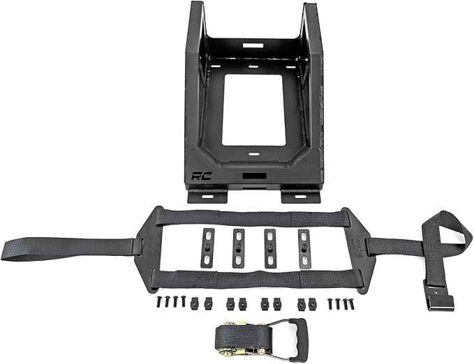 Rough Country Universal Bed Mount Spare Tire Carrier for Pickup Trucks - Fits Tires 33" to 40"