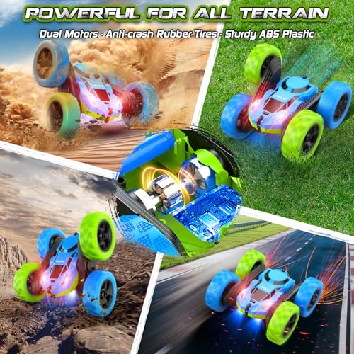 Blue Green RC Car for Kids