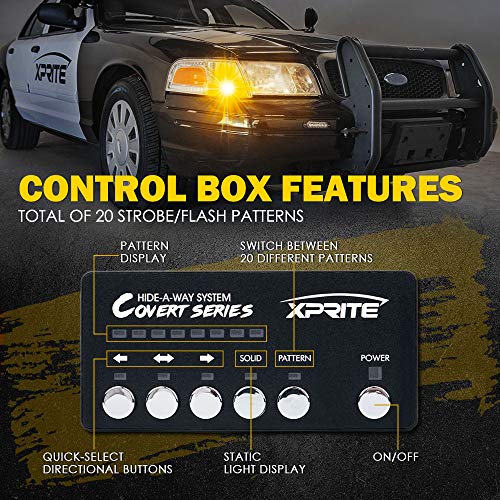 Amber LED Hideaway Strobe Lights Kit