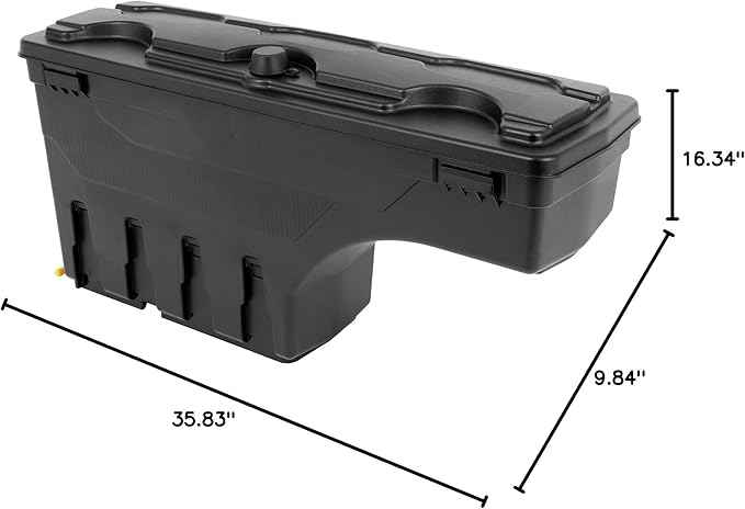 SCITOO Truck Bed Tool Box for Ford F-250 F-350 Super Duty 1999-2016 Left Driver Side,Multi-Compartment Dividers Organized Storage,Heavy Duty & No-Drill Installation