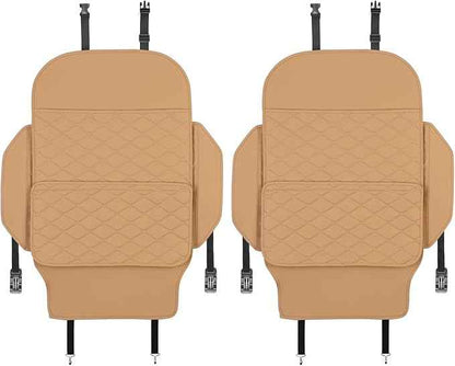 Seat Back Protector + Large Capacity Pocket Storage Organizer,Preventing the Impact of Children Stepping on the Seat Backrest (Orange)