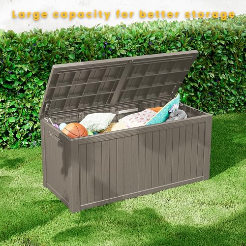 200 Gallon Outdoor Storage Box Patio Deck Box Waterproof