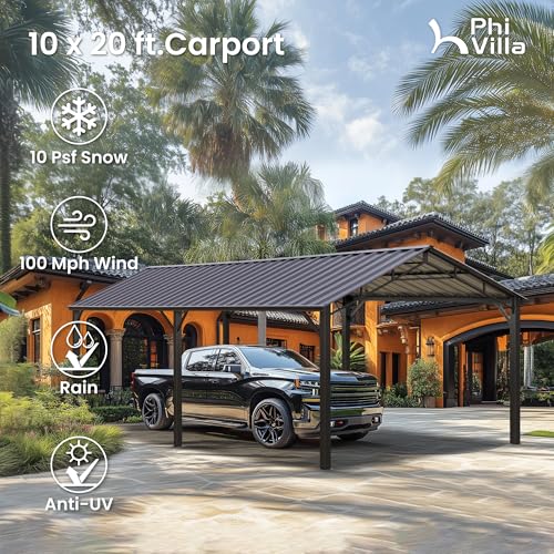 10x20ft Carport Metal Heavy Duty Carports Car Shelter