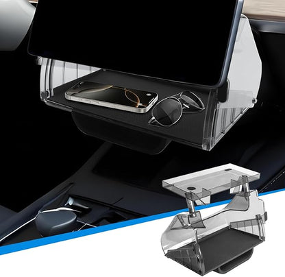 Under Screen Storage Box for Tesla Model Y Juniper 2025 2026, Center Console Organizer Tray Accessories for Model 3 Highland 2024+, Hidden Design (Not for Model Y 2020-2024/Model 3 2017-2023)