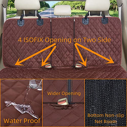 Dog Car Seat Cover for Back Seat Cover for Kids