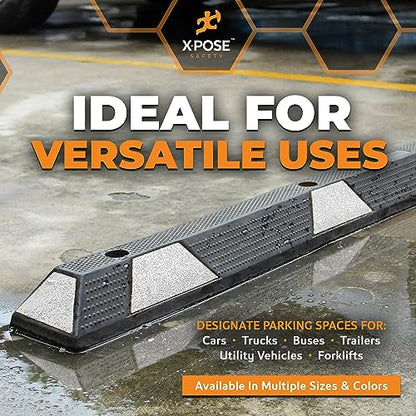 72" Heavy Duty Rubber Parking Stopper (50 Count)