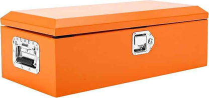 Garvee Black Steel Truck Bed Tool Box, Diamond Plate Tool Box with Side Handle and Lock Keys, Storage Toolbox Chest Box Organizer for Pickup, Truck Bed, RV, Trailer