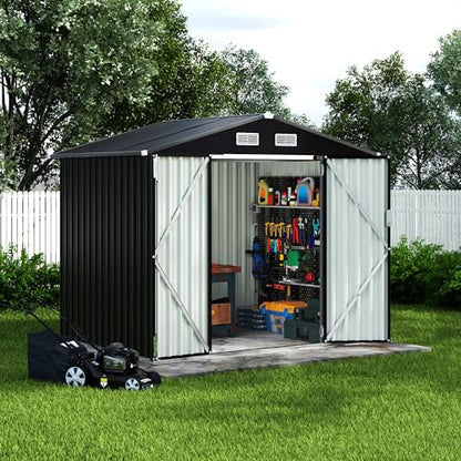 8x10 FT Metal Storage Sheds Outdoor