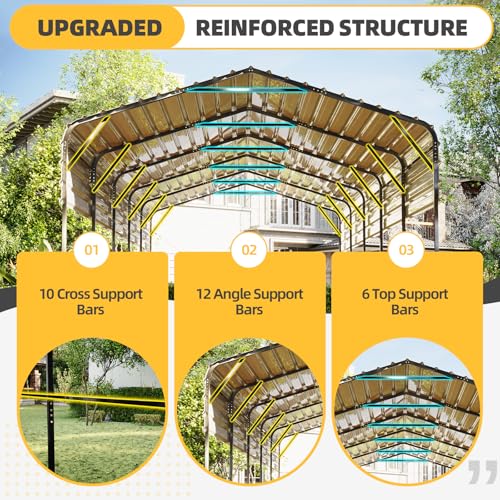 14x25x13 FT RV Metal Carport