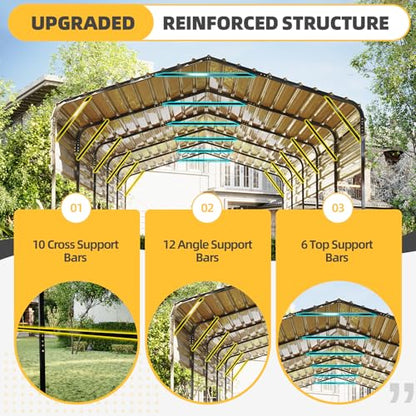14x25x13 FT RV Metal Carport