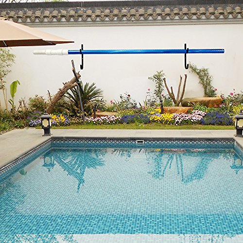 Pool Pole Hanger Premium Black Aluminium Holder Set (4 Count)