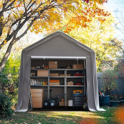 8x12FT Long Storage Shed Kayak Shelter with Roll