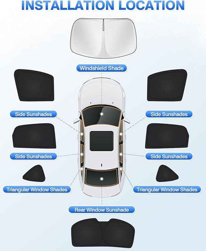Windshield Sunshade for Mazda CX-5 2017-2025 2026 CX5 Accessories Side Rear Window Shade Cover Kit Window Sun Blocker Privacy Protection Keep Vehicle Cool Black 8PCS