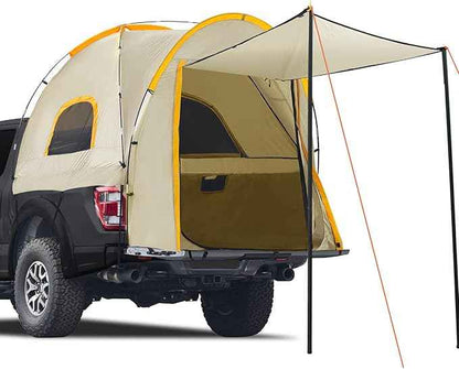 Pickup Truck Tent with Awning Shade,Waterproof PU5000mm Oxford for 6.4-6.7 FT Truck Bed for Camping Travel Outdoor Activities for Chevy Silverado,Dodge Ram,Ford F-Series,GMC Sierra,Titan,Tundra