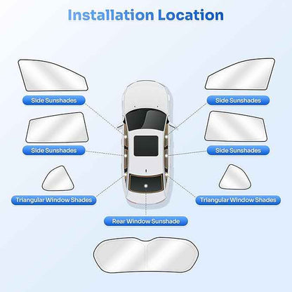 Sunshades for 2013-2018 Toyota RAV4 Accessories Sun Shade Side Rear Window Shade Cover Sun Visor Shield Privacy Protection for Camping Keep Vehicle Cool Black 7PCS
