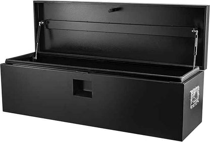 Truck Bed Tool Box Heavy Duty Steel Toolbox with Hydraulic-Assisted Lid, Drill-Proof Lock & Weatherproof Seal, Universal Mount for Pickup, Truck Bed, RV, Trailer