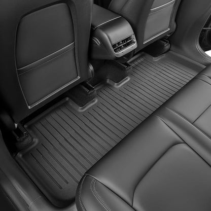 SUPER LINER Floor Mats for Tesla Model Y 5 Seats 2021 2022 2023 2024 | 6-Piece Set Extra-Thick TPE All-Weather Floor & Cargo Liners | Pet & Child-Friendly Custom Fit Interior Accessories
