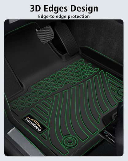 Floor Mats Fit for Kia Sorento Hybrid 2021-2025 2026 (PHEV&HEV) Trunk Mat with Backrest Mat All Weather TPE Rubber Cargo Liner Back Seat Protector Full Set for Sorento 2025 Plug-in Hybrid Accessories