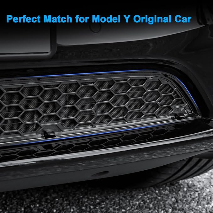 Grille Mesh Inserts for Tesla Model Y 2021-2025 Front Air Inlet Vent Grille Cover Replacement for Tesla Model Y Accessories (Detachable Version 3.0)