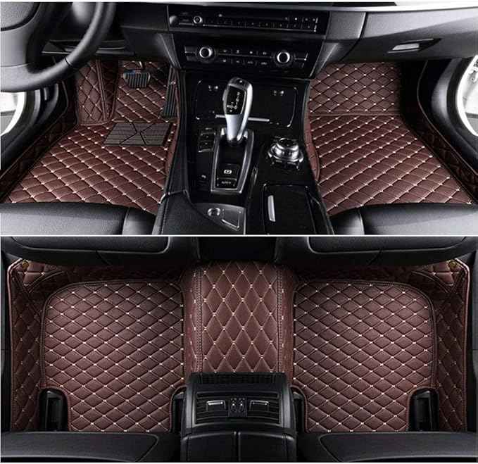 Custom Making Car Floor Mats Compatible with Audi BMW Mercedes-Benz Toyota Lexus Honda Infiniti Nissan Hyundai Kia All Models 2005-2026 (Dark Brown)