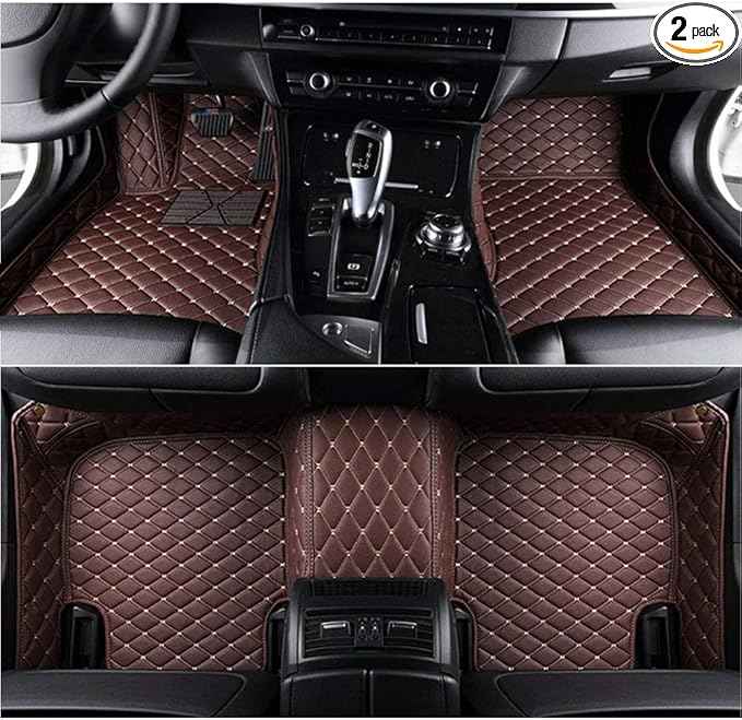 Custom Making Car Floor Mats Compatible with Audi BMW Mercedes-Benz Toyota Lexus Honda Infiniti Nissan Hyundai Kia All Models 2005-2026 (Dark Brown)