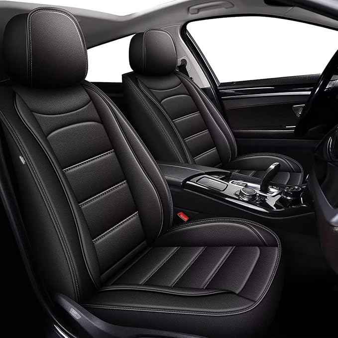 Car Seat Covers Full Set Fit for Hyundai Palisade 2020-2025 2026: 5 Seats Auto Interior Accessories, Faux Leather Waterproof Seat Cushions Vehical Cover (Black)