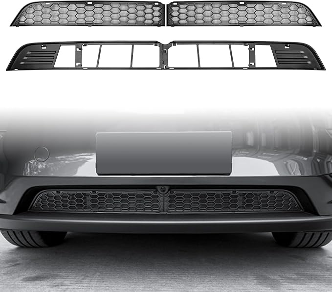 Grille Mesh Inserts for 2026 Tesla New Model Y Premium Front Air Inlet Vent Grille Cover Replacement for Tesla Model Y Juniper Accessories (Not fit 2026 Standard & Performance)