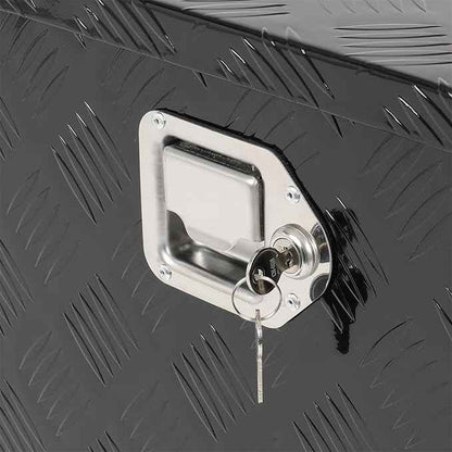 SCITOO 44 Inch Diamond Plate Truck Bed Tool Box,Aluminum Heavy Duty Crossover Storage for Most Full Size Pickups,Lockable Weatherproof Chest,Fits 44" Truck Beds,Easy Access to Load and Unload