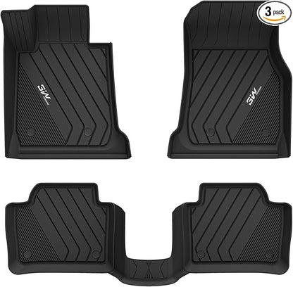 3W Floor Mats Fit for 2012-2018 BMW F30 3 Series 320i 328d 328i 330e 330i 335i 340i RWD & Sedan, TPE All Weather Custom Fit Floor Liner for 3 Series Full Set Car Mats (NOT for 335is & GT & X-Drive)