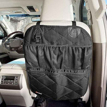 Rydura Car Seat Back Organizer – Waterproof Kick Mat Protector with Multiple Pockets – Backseat Storage for Kids, Pets & Travel – Durable & Easy to Clean – Universal Fit for Cars, Trucks & SUVs