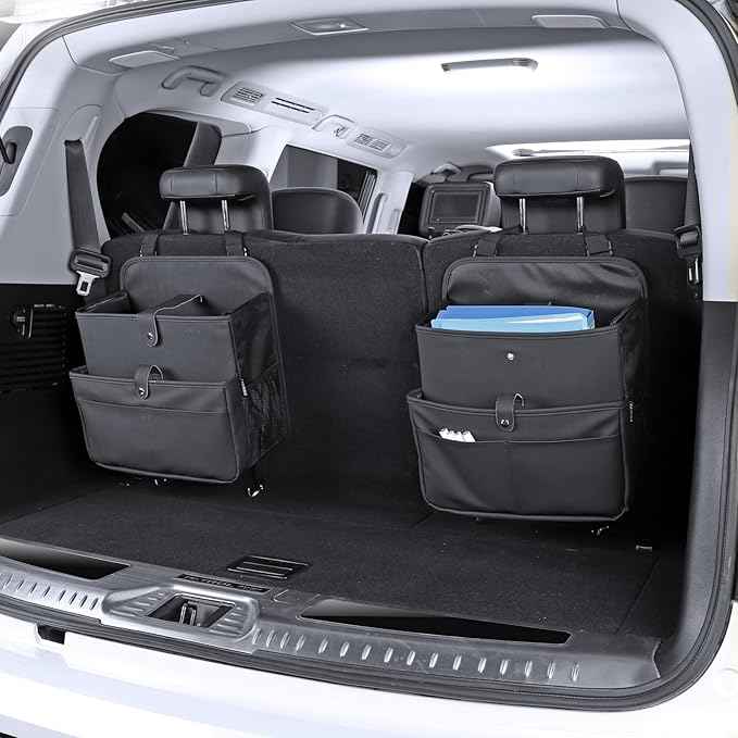 Car Seat Organizer，Universal Fit for Front & Back Seats-Hanging Letters/Legal Folders/Laptops and Tablets，Compatible with Cars, Trucks, and Vans