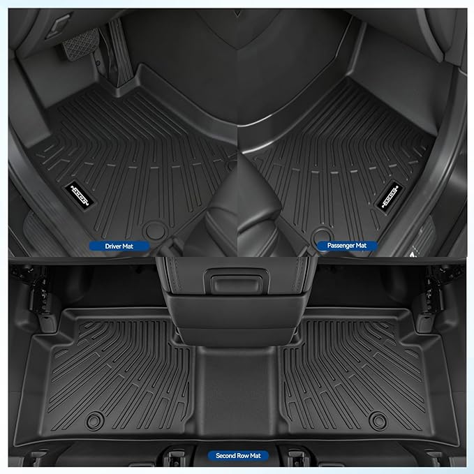 Custom Fit Floor Mats for Nissan Rogue 2014-2020, All Weather TPE Floor Liners with Trunk Mat, Odorless Full Set Interior Accessories