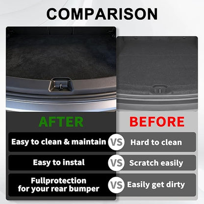 Cargo Mat with Backrest Protection for 2025 2026 Tesla Model Y Juniper 5 Seat, TPE All Weather Protection Cargo Liner with Velcro Rear Seats Backrest car Cargo Protector Plate Accessories-Black