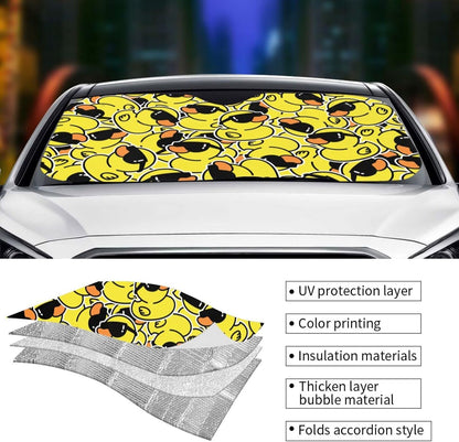 Duck Car Windshield Sunshade Front Window Sun Visor Protector Foldable Shield Cover for Truck SUV
